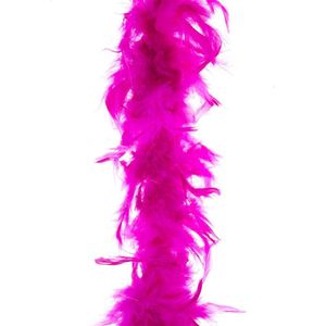 Boa kerstslinger veren - fuchsia roze - 200 cm - kerstversiering