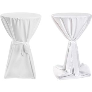 Premium Statafelhoezen voor Bistrotafels en Bartafels - Tafelbekleding Wit Ø 70cm