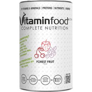 VITAMINFOOD | Complete Maaltijdvervangende Voeding | Smaak (BOSVRUCHTEN) | 27 Vitaminen&Mineralen | Suikervrije, Vegan Maaltijdvervangers |100g ErwtenProteïnen|pot =450g