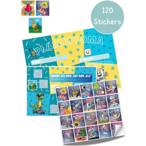 Stammetjes Beloningssysteem Jongens – Zindelijkheidstraining Kind – 8 Stickerkaarten, 120 Stickers & Plasdiploma