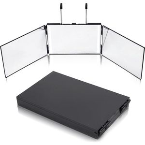 360 graden spiegel om op te hangen - haak klapspiegel - haar knippen scheren make-up haarstyling - zwart
