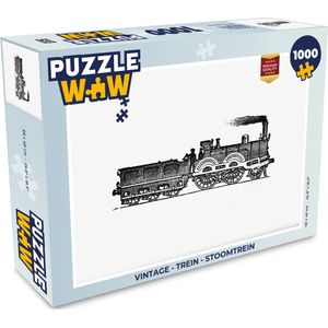 Puzzel Vintage - Trein - Stoomtrein - Legpuzzel - Puzzel 1000 stukjes volwassenen