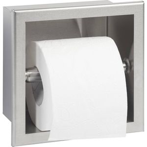 Saqu Square Inbouw WC Rolhouder - RVS - Toiletrolhouder - WC Papier Houder