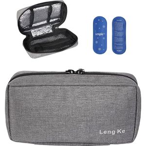 Insuline Cooler Travel Case Medicine Organizer Draagbare Diabetische Levert Koeler Handige Tas Pouch met 2 Ice Gel Pack
