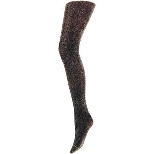 Glitter panty zwart met lurex glitters kleur: goud maat: S/M