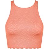 Sloggi Zero Feel Kanten Crop top - Bliss - Bralette met hoge hals - M - Oranje