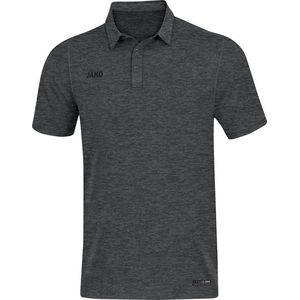 Jako Polo Premium Basics Antraciet Gemeleerd Maat S