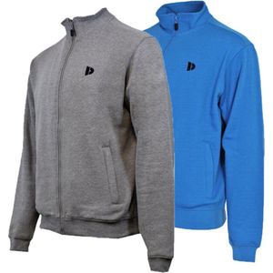 2 Pack Donnay sweater zonder capuchon - Sporttrui - Heren - Maat XXL - Silver-marl&True blue (538)