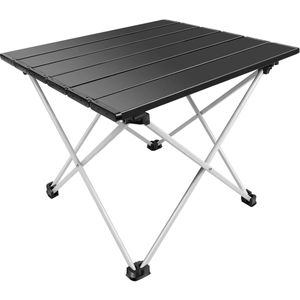 Venori Campingtafel - Campingtafel inklapbaar - Stevig en stabiel - Lichtgewicht - 40x34,5x31,5cm - Met draagtas - Makkelijk mee te nemen - Zwart