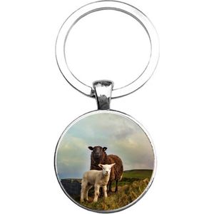 Sleutelhanger Glas - Schapen