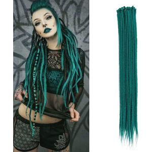 Synthetische Dreadlock Extensions 20 Inch - 0,6 cm Dikke Handgemaakte Gehaakte Vlechten voor Hip-Hop Styling