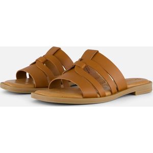 Tamaris Slippers cognac Leer - Dames - Maat 38