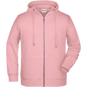 James and Nicholson Heren Basisrits Hoody (Rose Melange)