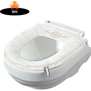 Nivard Wasbare Toiletbril Cover - Wc Bril Hoes - Toiletbril - Wc Deksel - Toiletafdekking - Verwarmde Wc Bril - Wit