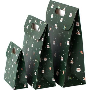 Kerstverpakking Kerst Zakjes Verpakking Kerstdecoratie Kerst Cadeau Verpakking Kerstboom Decoratie Papier - Groen