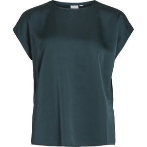 Vila T-shirt Viellette S/s Satin Top - Noos 14059563 Dusty Olive Dames Maat - 36