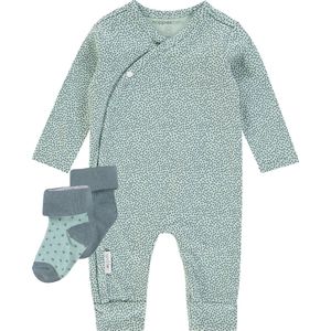 Noppies Unisex set(3delig) Boxpak Mint Grijs met 2 paar sokjes - Maat 56