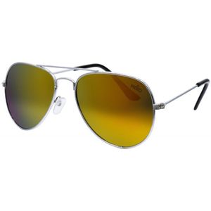 Hidzo Kinder Zonnebril Aviator Zilver - UV 400 - In brillenkoker