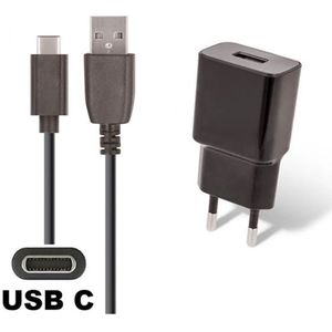 OneOne 2A lader + 0,50m standaard USB C kabel. Oplader adapter past op Pocketbook eReader InkPad Color, InkPad Color 2, InkPad Color 3, InkPad 4, InkPad Lite, InkPad X, InkPad X Pro