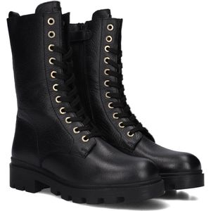 Apples & Pears B0011798 Veterboots - Laarzen Met Veters - Meisjes - Zwart - Maat 33