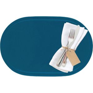 Westmark Set van 4 placemats, 45,5 x 29 cm, vinyl, blauw/donkerblauw, Saleen-collectie: Fun