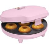 Bestron Donutmaker in Sweet Dreams design, met bakindicatielampje & antiaanbaklaag, 700W, kleur: roze