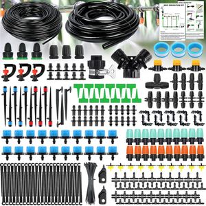 Irrigatiesysteem voor de Tuin,Automatische Irrigatie Druppelirrigatie Kit Automatische Sproeier,Micro Sprinkler Struik Drip Kit voor landschap,bloembed,terrasplanten