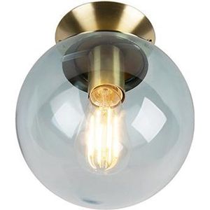 QAZQA pallon - Art Deco Plafondlamp - 1 lichts - Ø 200 mm - Turquoise - Woonkamer | Slaapkamer | Keuken