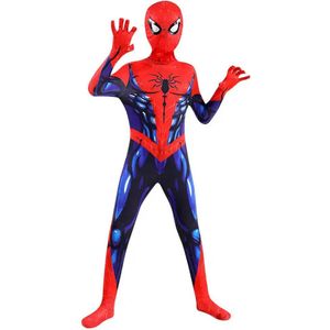 Superheldendroom - Spider-man - 146/152 (10/11 Jaar) - Verkleedkleding - Superheldenpak