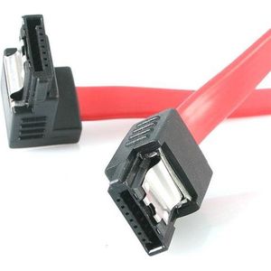 StarTech.com 12'' latching sata cable - 1 Right Angle M/M SATA-kabel 0,3 m Rood