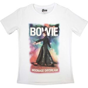 David Bowie - Moonage 11 Fade Dames T-shirt - M - Wit