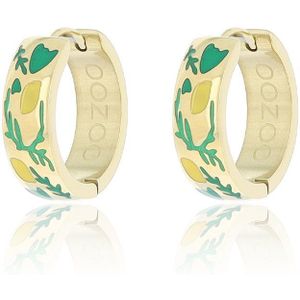 OOZOO Jewellery - Goudkleurige oorringen met citroenen - SE-3094