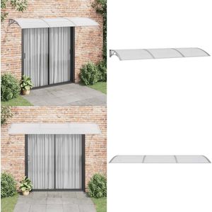 vidaXL Deurluifel 300x100 cm polycarbonaat grijs - Deurluifel - Deurluifels - Afdak Voordeur - Luifel Voordeur