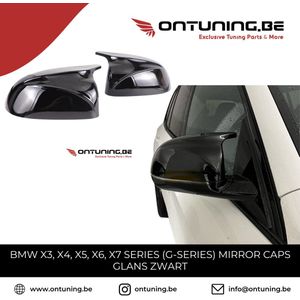BMW X3, X4, X5, X6, X7 Series (G-Series) Mirror Caps Spiegelkap Glans Zwart