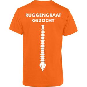 T-shirt Ruggengraat gezocht | Oktoberfest dames heren | Carnavalskleding heren dames | Foute party | Oranje | maat XXL