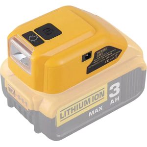 Krylanso® - USB-C + USB-adapter - LED lamp - Voor DeWalt Gereedschapsaccu's 14.4V-18V-20V Li-Ion - Snelladen via Power Delivery