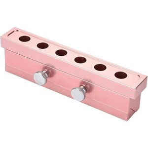 Doe-het-zelf lippenstift vorm - Aluminiumlegering roségoud - Lippenbalsem gereedschap - Dubbel gebruik - 6-gaats vorm .
