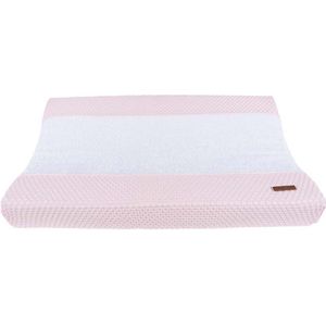 Baby's Only Gebreide baby aankleedkussenhoes - Waskussenhoes - Overtrek verzorgingskussen Sun - Classic Roze/Baby Roze - 45x70 cm