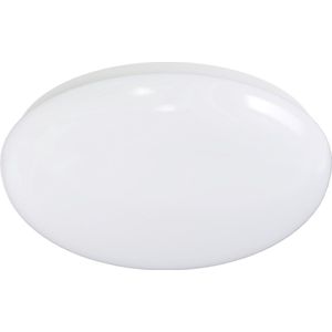 LED Plafondlamp met Bewegingssensor - Aigi - Opbouw Rond 24W - Warm Wit 3000K - 360° - Mat Wit Aluminium