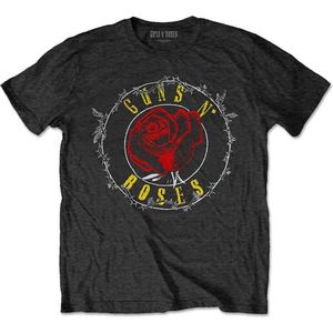 Guns N' Roses - Rose Circle Paradise City Heren T-shirt - L - Zwart