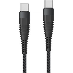 Fontastic 260872 Kabel USB Type-C Male naar USB Type-C Male - 2.5 m - Zwart
