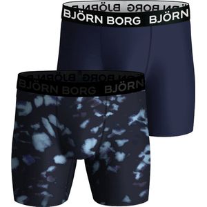 Björn Borg Performance boxers - microfiber heren boxers lange pijpen (2-pack) - multicolor - Maat: L