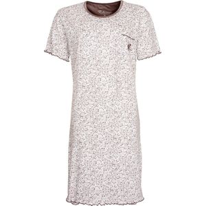Tenderness Dames Nachthemd - 100% Katoen - Bruin - Maat XL