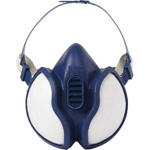 Adembeschermingsmasker met beschermingsniveau A1P2 voor verfspuit- & machineslijpwerkzaamheden - Gebruiksklaar halfmasker - 1 x masker met geïntegreerd filter