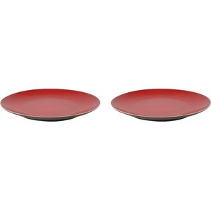 Palmer Bord Lava 21.5 cm Bruin Rood Stoneware 2 stuk(s)