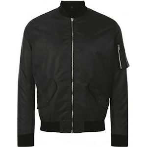 SOLS Unisex Rebel Fashion Bomber Jacket (Zwart)