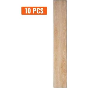 Vinyl Vloer - Vinyl Tegels - Vinyl Tegels Vloer - In elkaar grijpende Vinyl Vloertegels - 1220 X 185mm 10 Tegels - 5,5mm Dik - DIY Vloerbedekking voor Keuken - Houten
