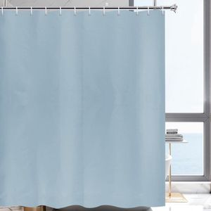 Douchegordijn, polyester textiel, waterafstotend, machinewasbaar, voor de badkuip, breedte 200 x hoogte 240 cm, kleur grijs-blauw