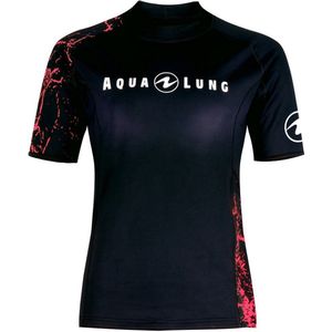 Aqualung Top Ceramiqskin Vrouwen Korte Mouw Rashguard Zwart XL