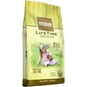 Puppy Hondenbrokken Kip & Rijst - Glutenvrije Droge Voeding voor Gezonde Groei - 12 KG